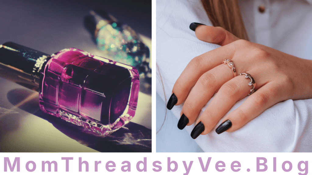 deep plum and black nail polish colors
