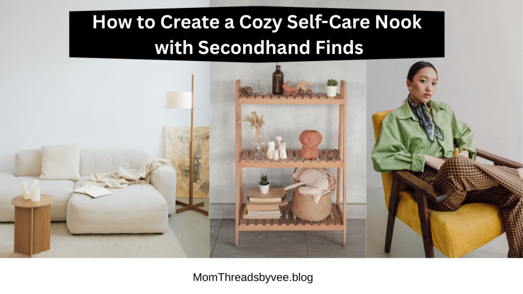 Thrifting your mom space.How to Create a Cozy Self-Care Nook with Secondhand Finds