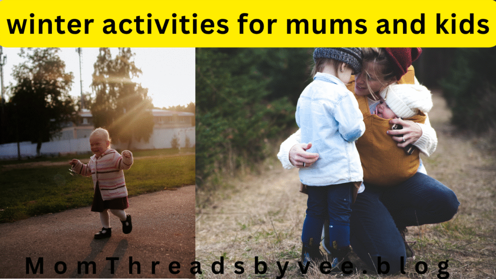 and kids taking a walk, outdoor winter activities for families, winter walk ideas.