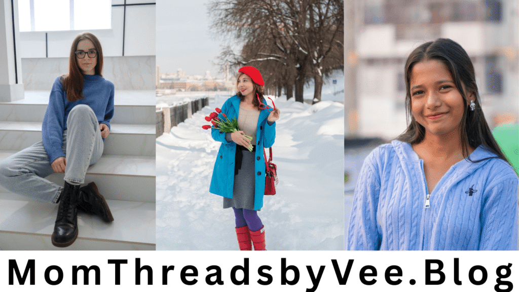 How to style icy blue winter outfits