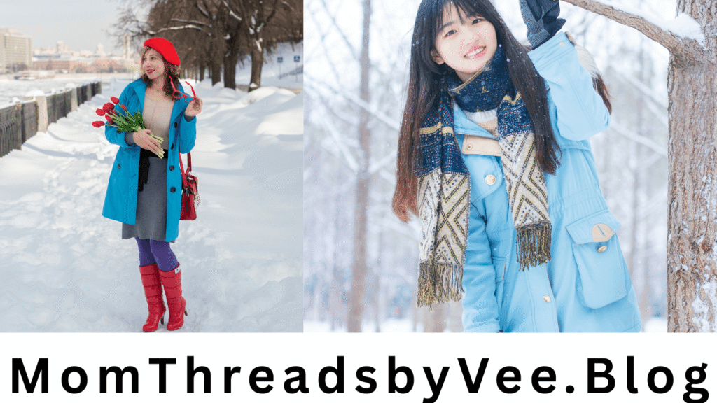 How to style icy blue winter outfits