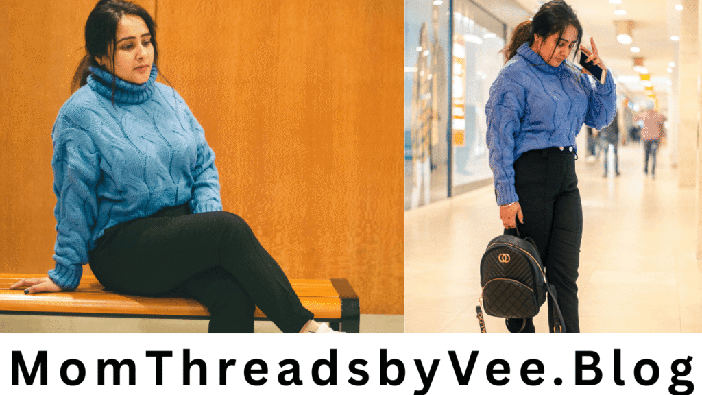 icy blue knit wear for winter