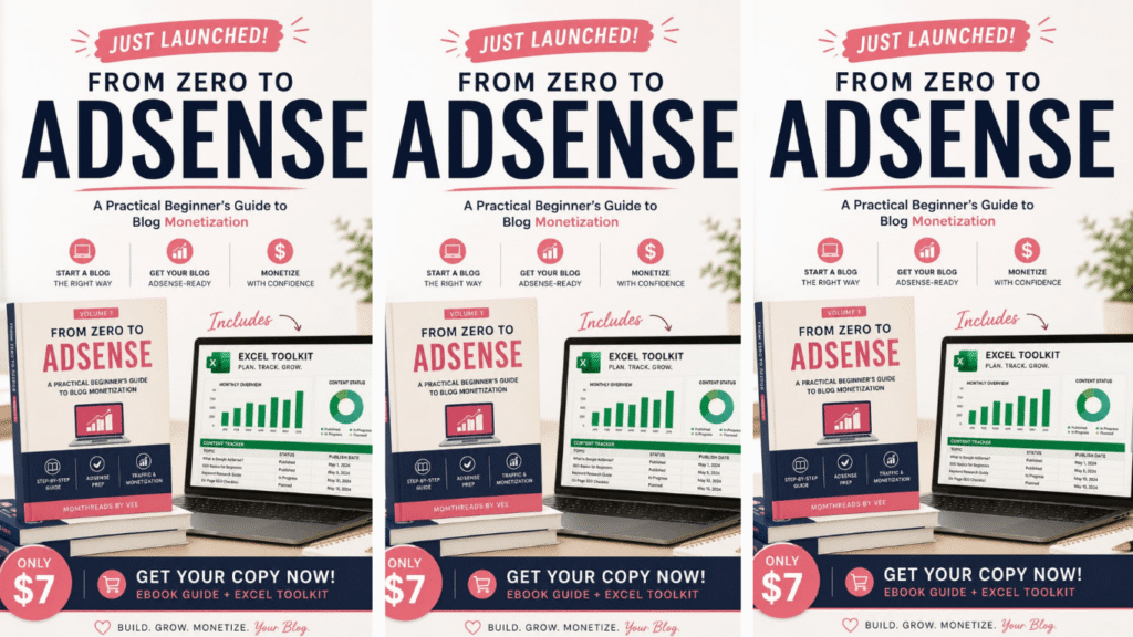 From Zero to AdSense Volume 1 beginner blogging roadmap and starter toolkit