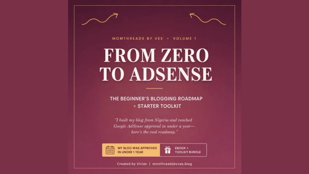 From Zero to AdSense Volume 1 beginner blogging roadmap and starter toolkit